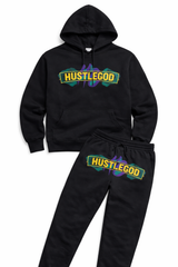 Black HGC Jogger Set Mardi Gras Edition