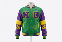 HGC Letterman Jacket Mardi Gras