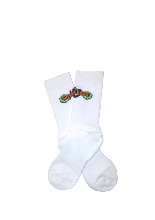 HGC Socks - Mardi Gras Edition White