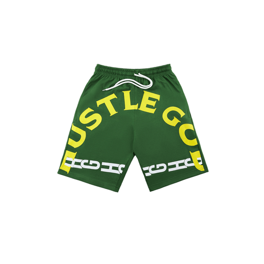 Green Yellow Letter HGC Shorts