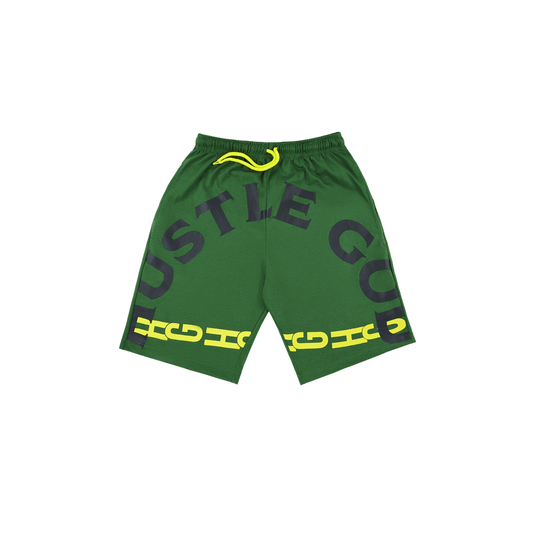 Green Black Letter HGC Shorts