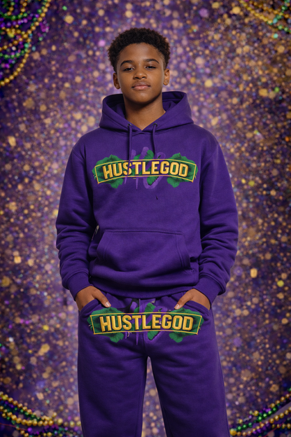 HGC Kids - Jump Suit Purple Mardi Gras