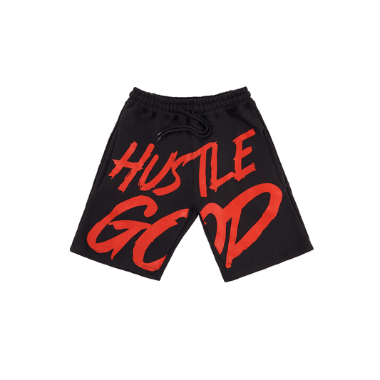 Black Red Letter HGC Shorts