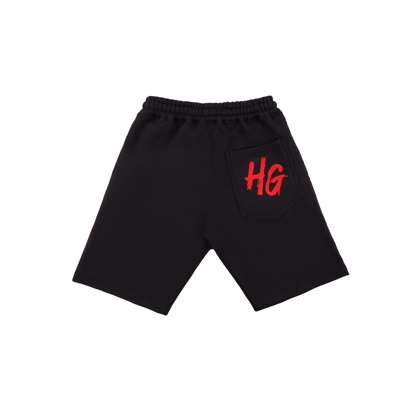 Black Red Letter HGC Shorts