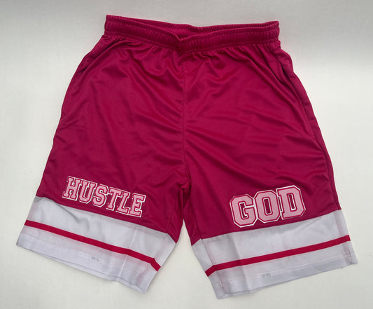 Hustle God Pink Shorts