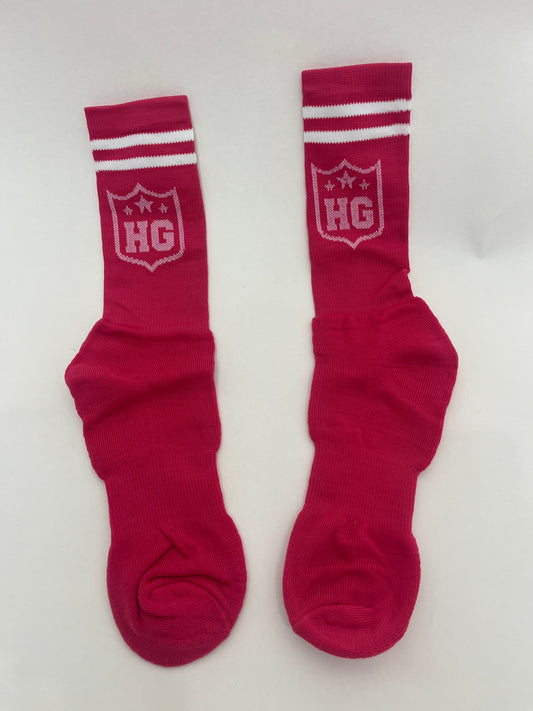 Hustle God Pink Socks