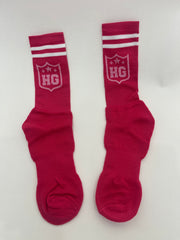 Hustle God Pink Socks