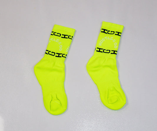 Women’s HG Chain Link Lime Green Socks