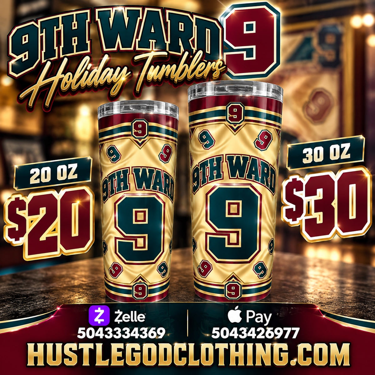 9th Ward Holiday Tumbler