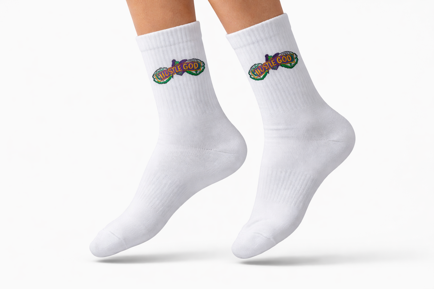 HGC Socks - Mardi Gras Edition White