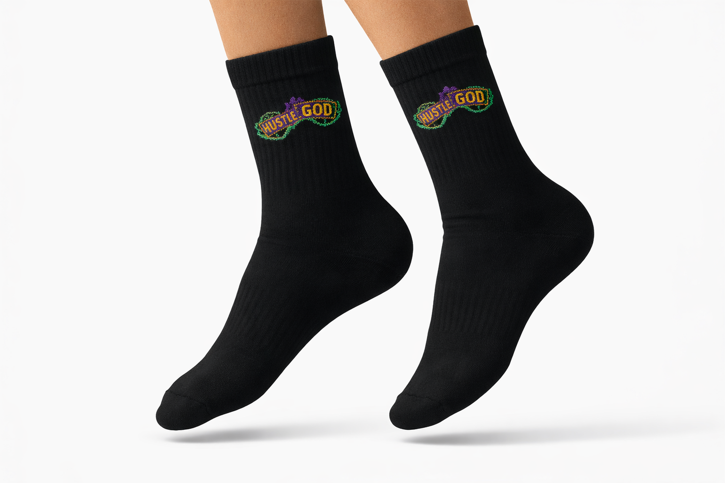 HGC Socks - Mardi Gras Edition Black
