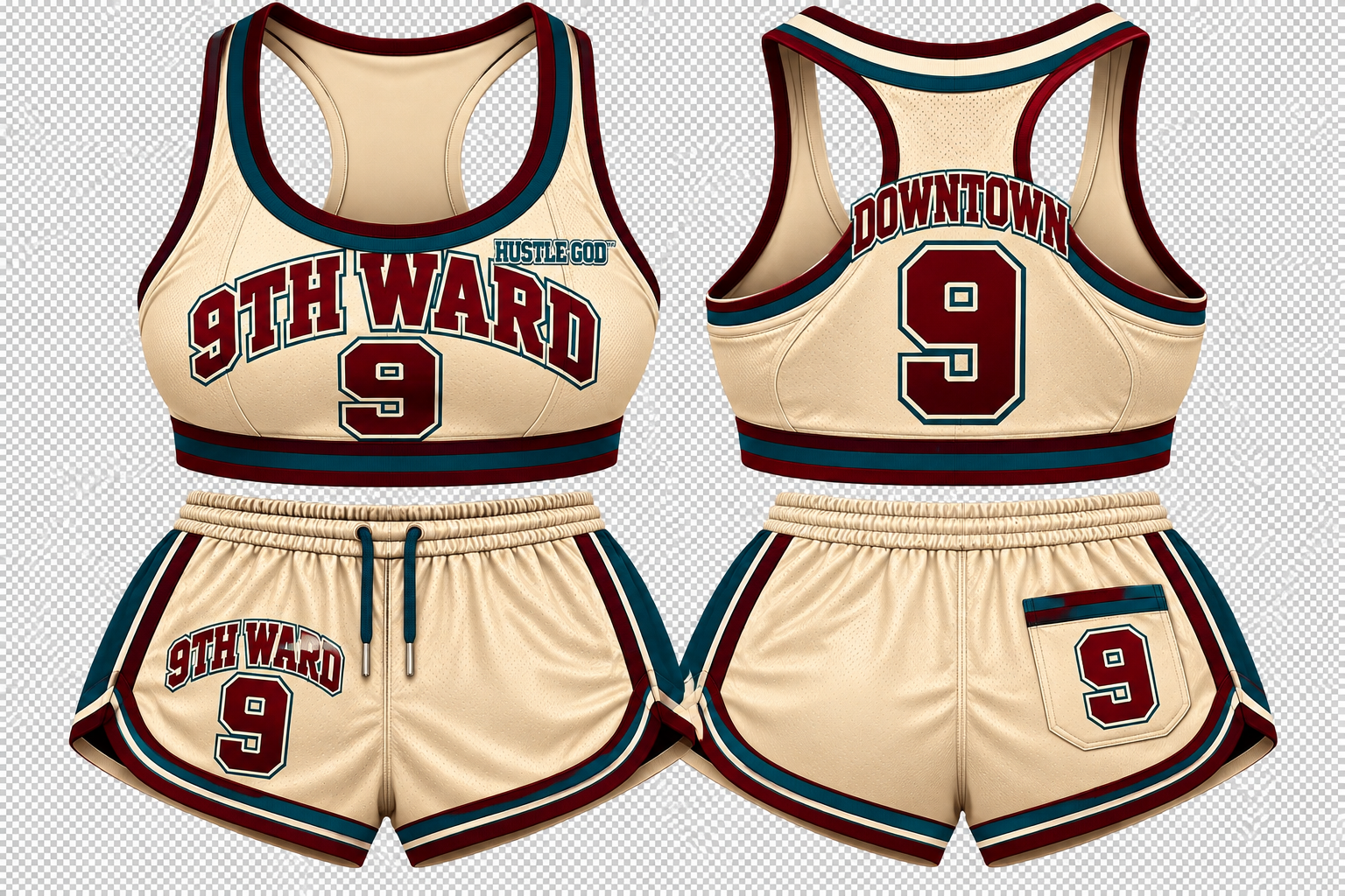 9th Ward Holiday Bra Top Set