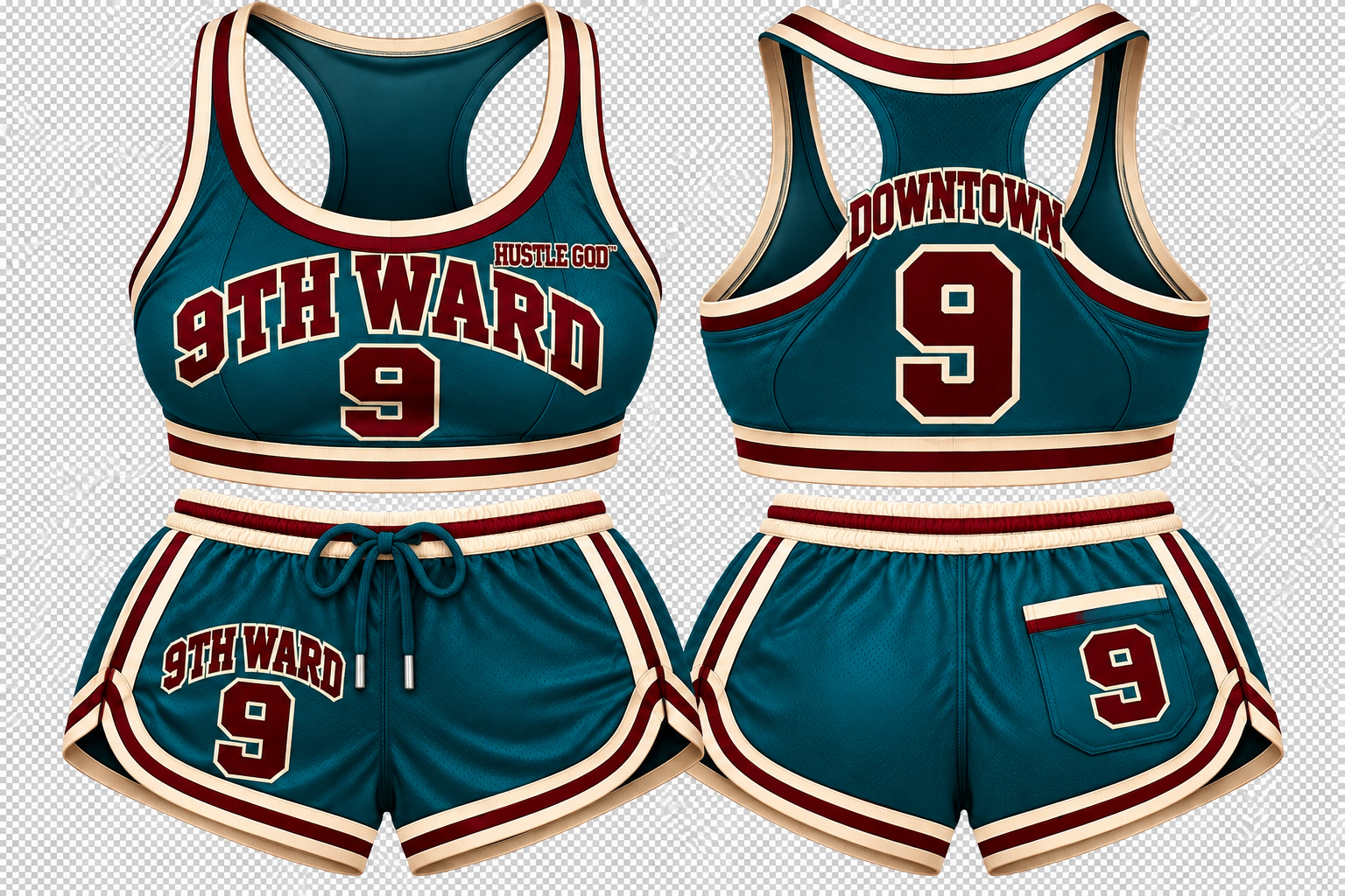 9th Ward Holiday Bra Top Set