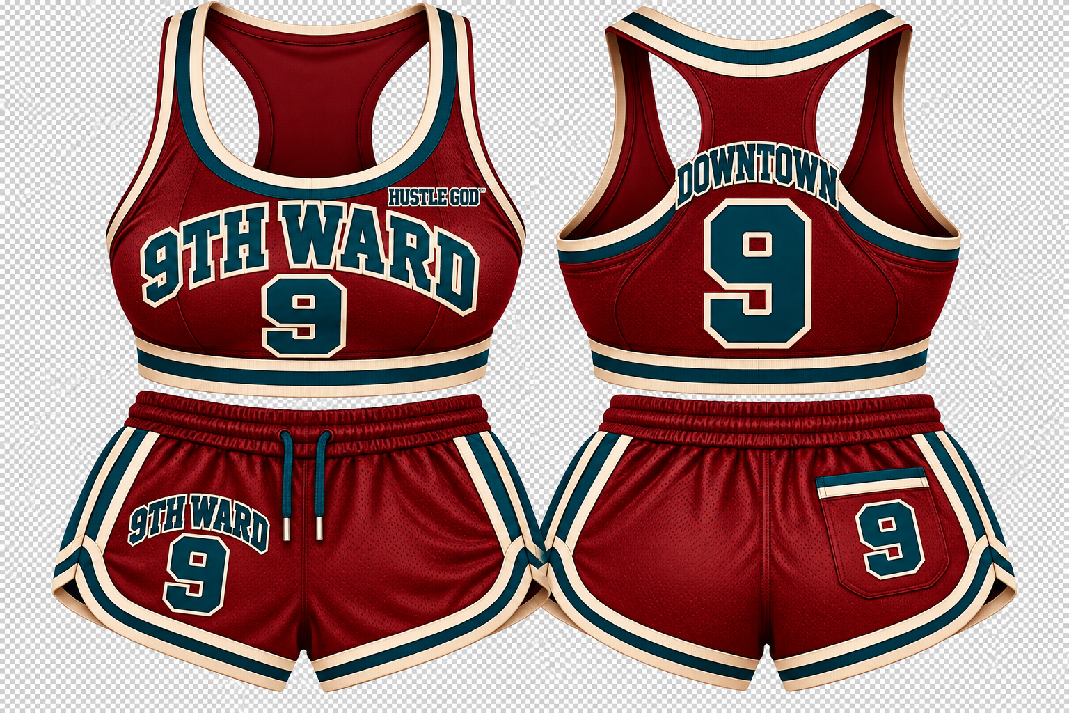 9th Ward Holiday Bra Top Set
