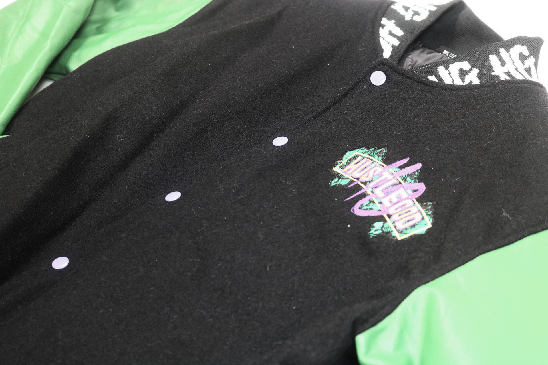 Custom HG3 Letterman Jacket Green