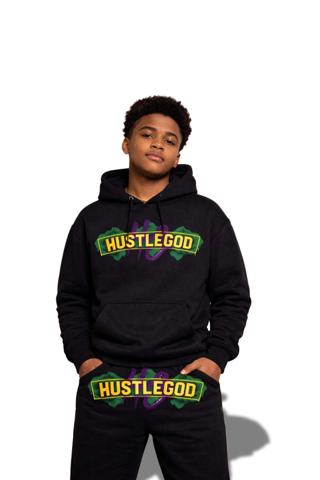 HGC KIDS Jogger Set Mardi Gras Edition BLACK