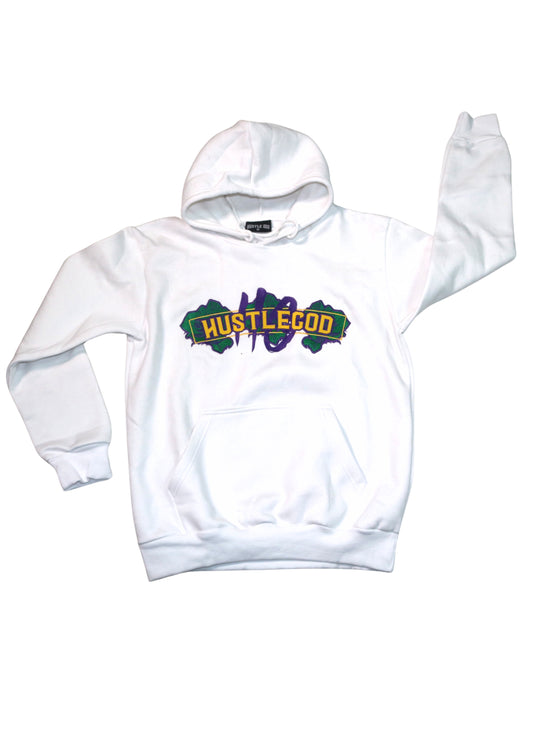 MARDI GRAS Hoodie WHITE