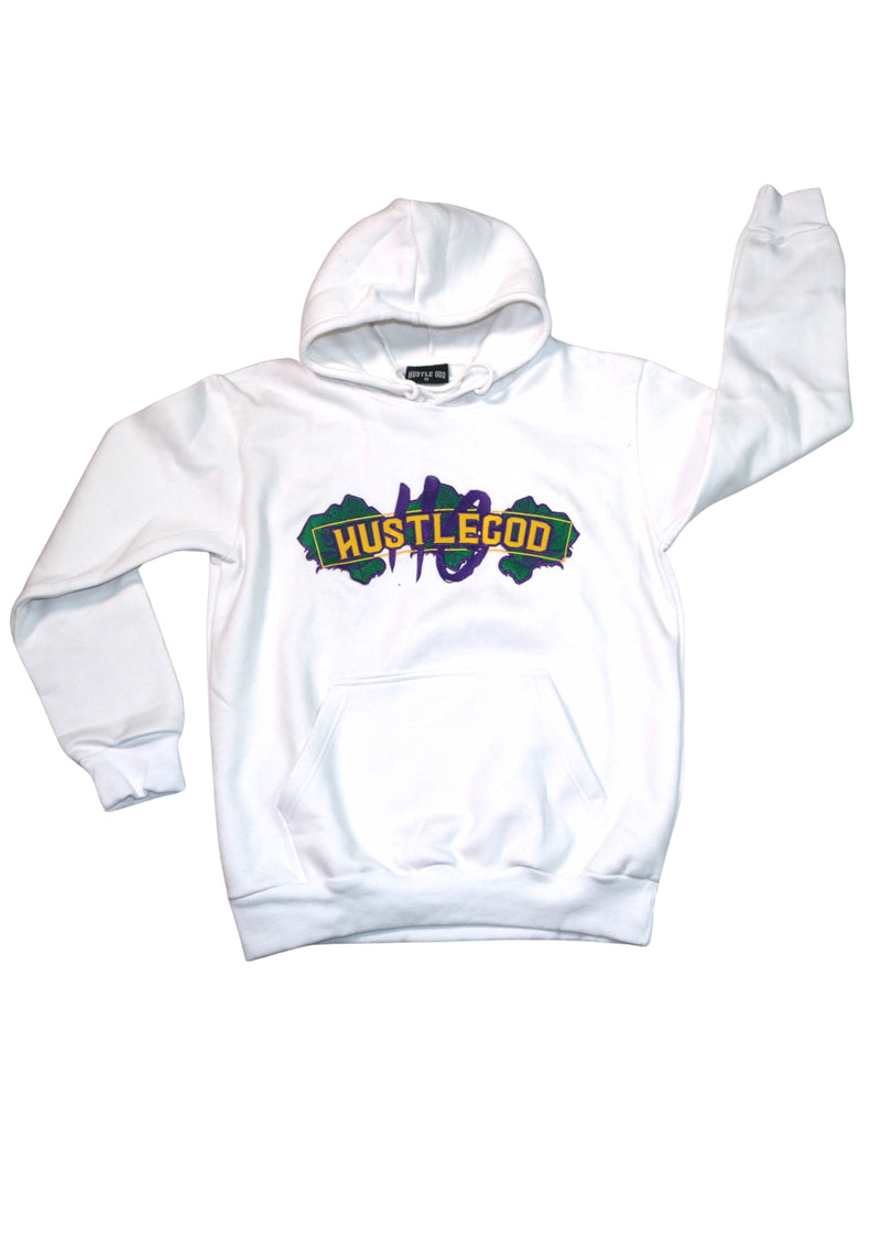 MARDI GRAS Hoodie WHITE